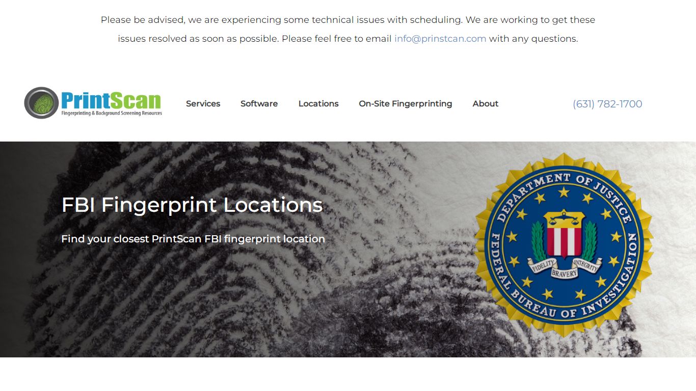 FBI Fingerprint Locations | FBI Background Checks | PrintScan